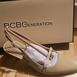 BCBGeneration Women's Beige Slingback Heels